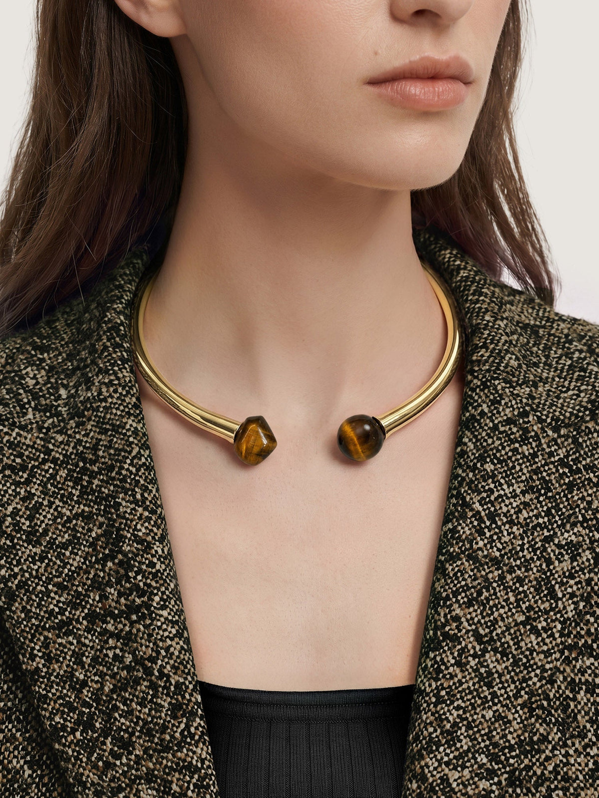 Tiger’s Eye Open Collar Necklace - Image 2
