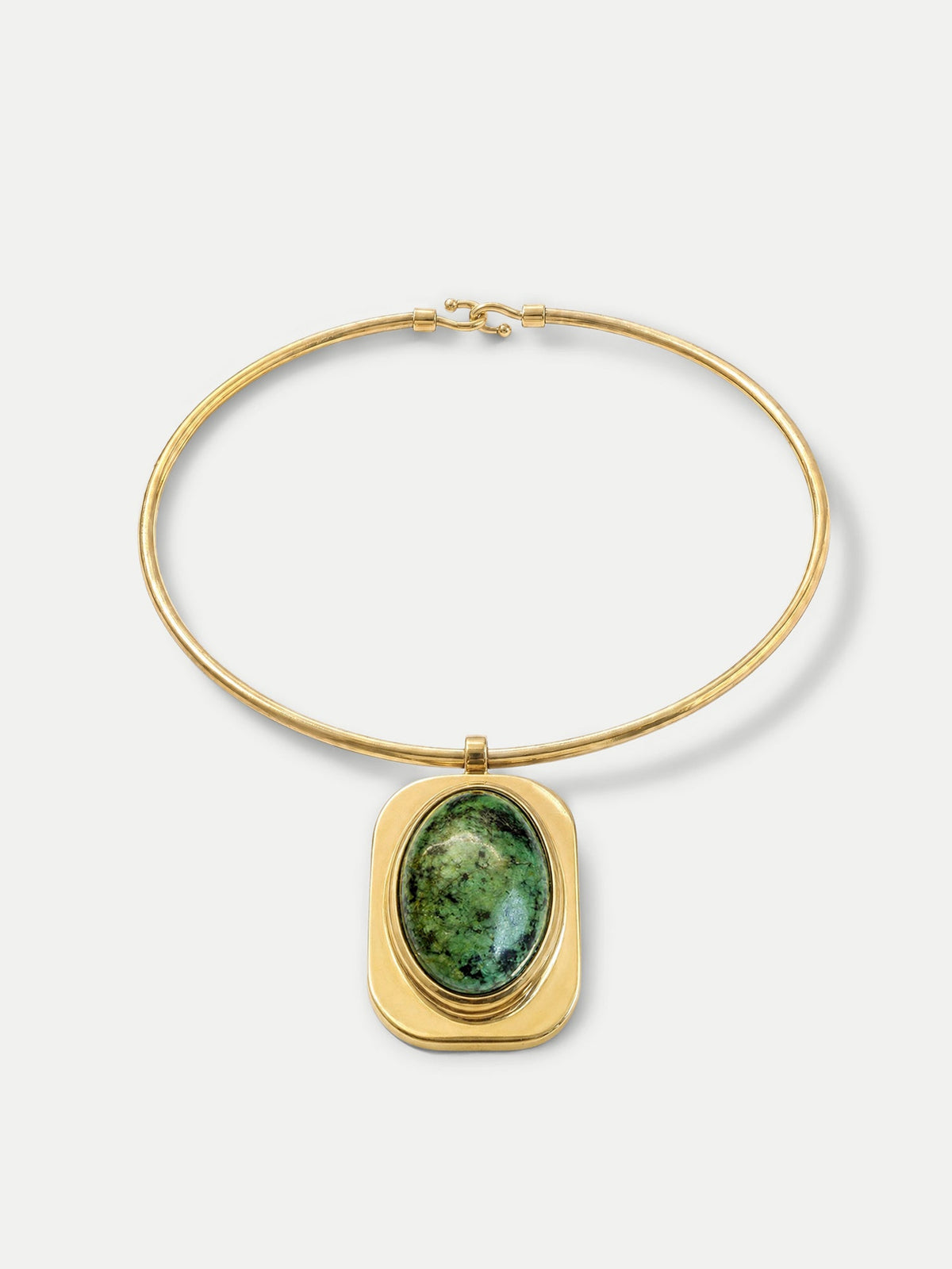 Turquoise Cabochon Collar Necklace - Image 3