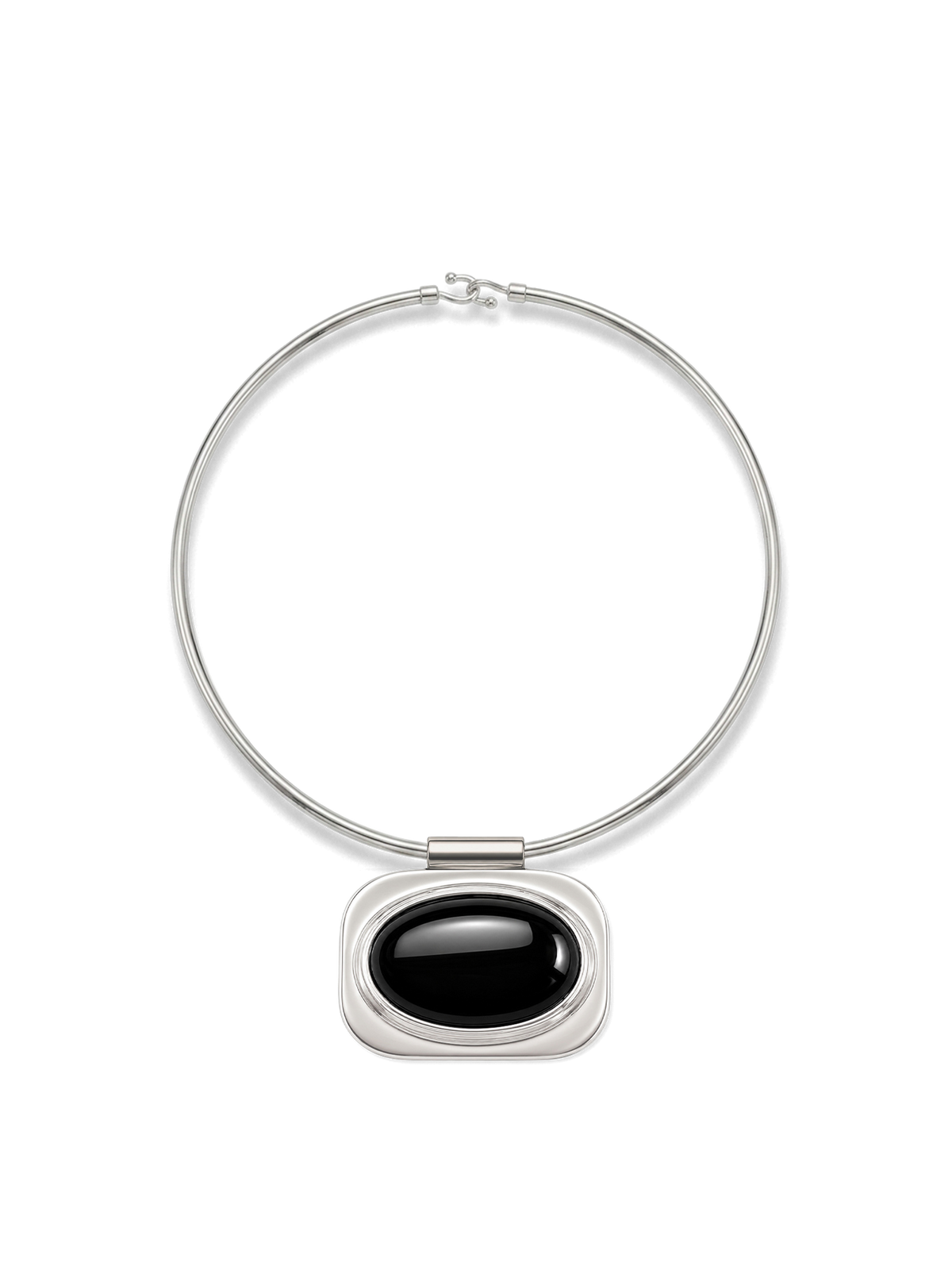 Onyx Cabochon Collar Necklace - Image 5
