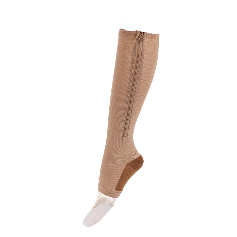 Sports Toe Compression Socks - Copper Skin Color