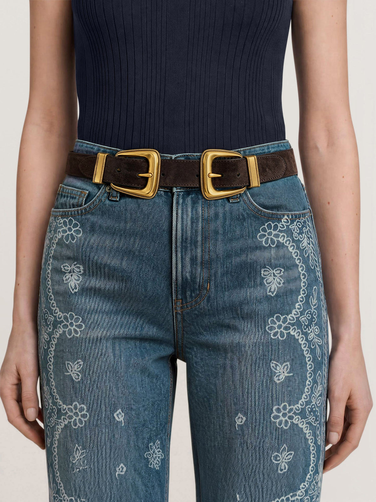 Double-Buckle Arch Waist Belt - Image 2