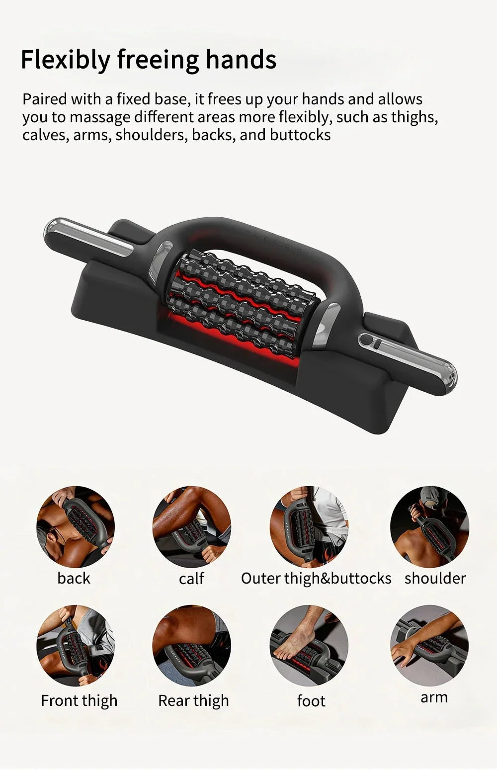 Electric Roller Massage Gun with Red Light - Image 11