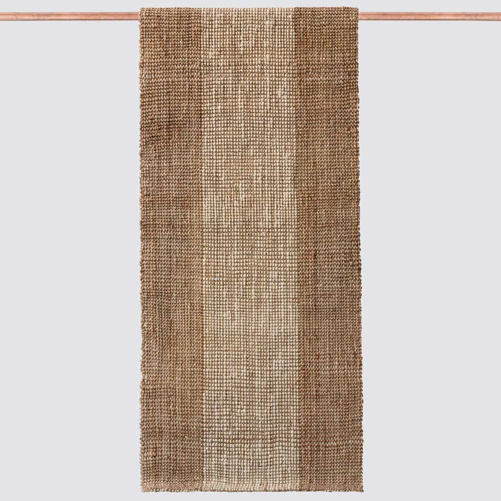 Aditha Handwoven Jute Accent Rug - Tan / 2.5' x 8'