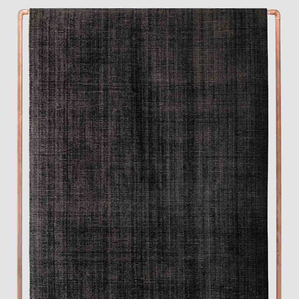 Artha Handwoven Striped Area Rug - Black