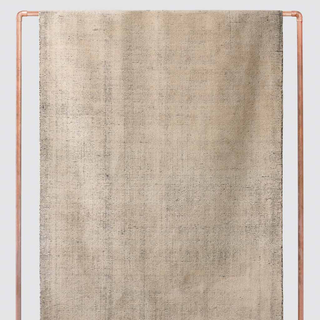Artha Handwoven Striped Area Rug - Ecru