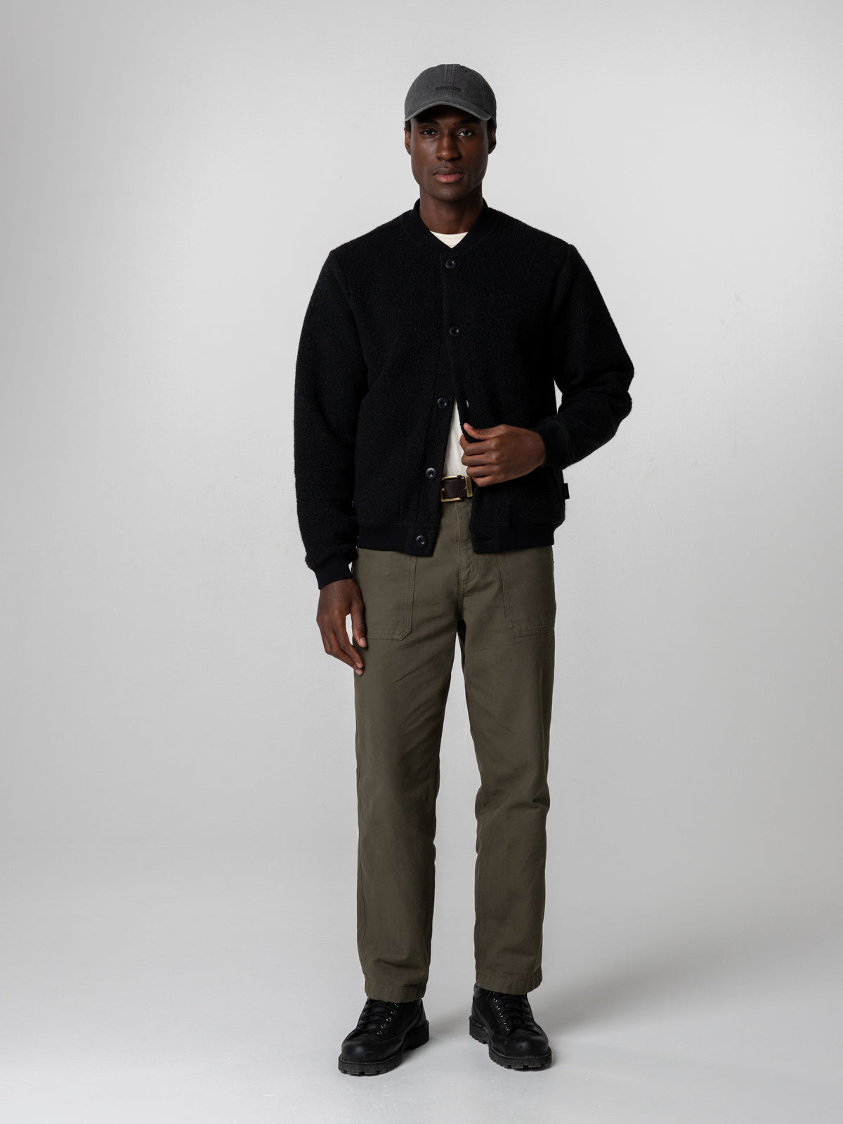 Men's Portell Wool Fleece Bomber Jacket - Image 4