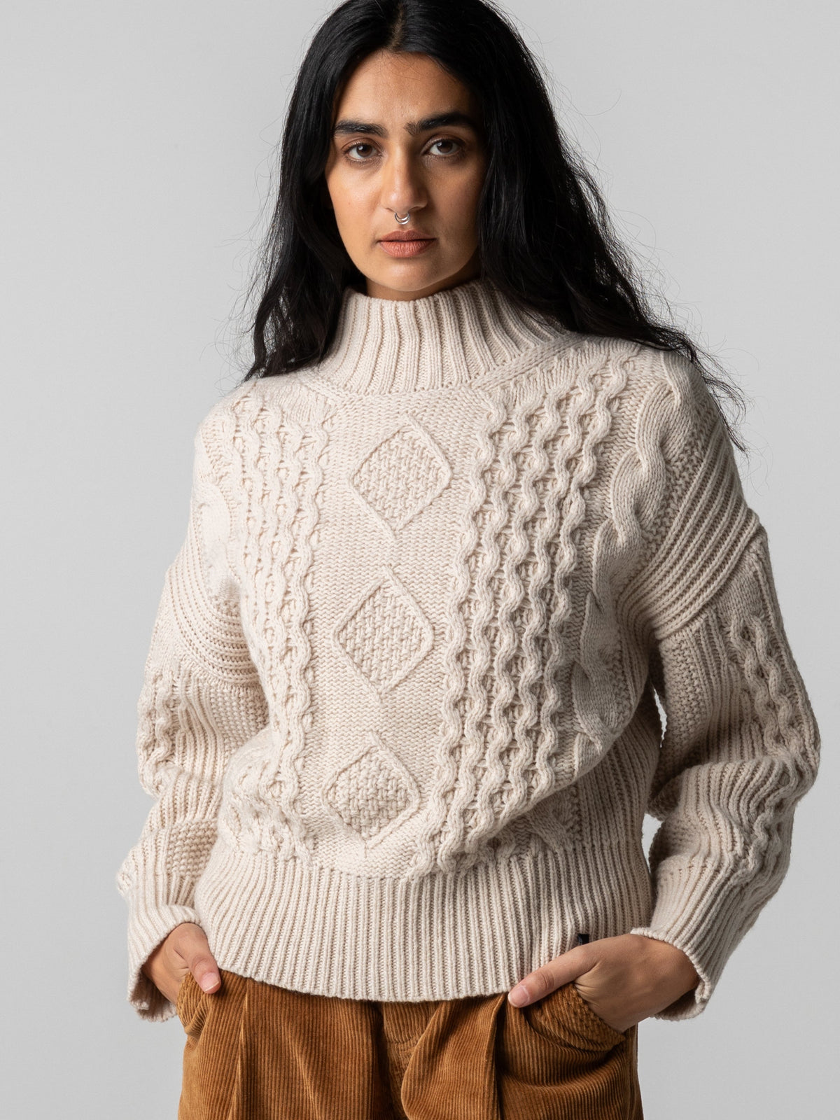 Women's Nova Aran Knit Jumper - Image 3