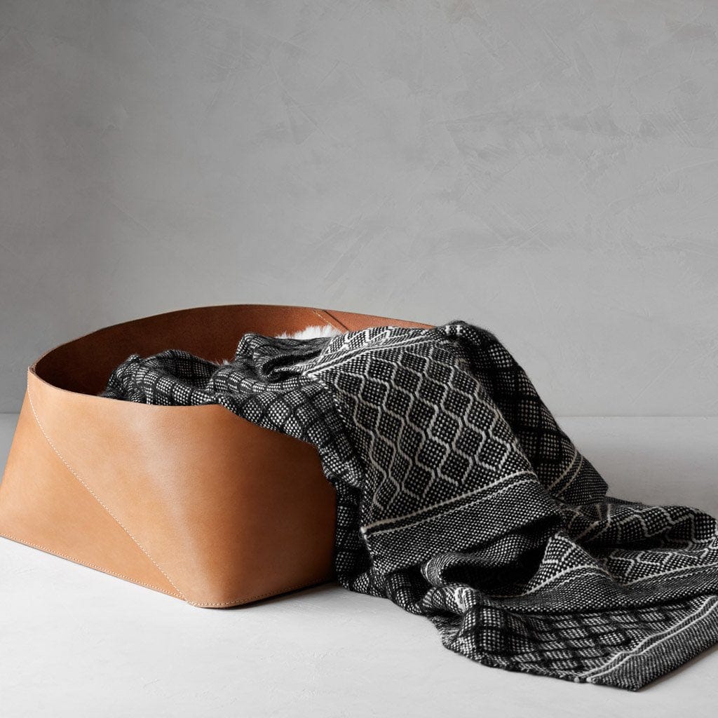 Azad Low Leather Storage Bin - Image 10
