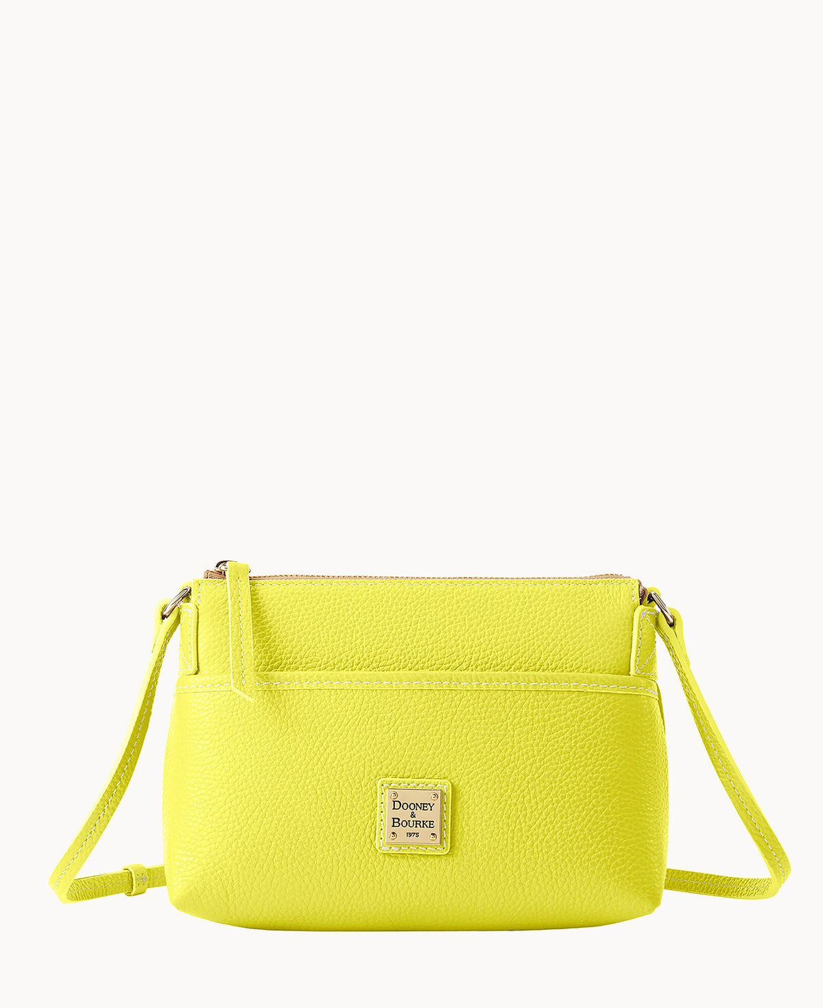 Lucca Leather Ginger Crossbody - Neon Yellow