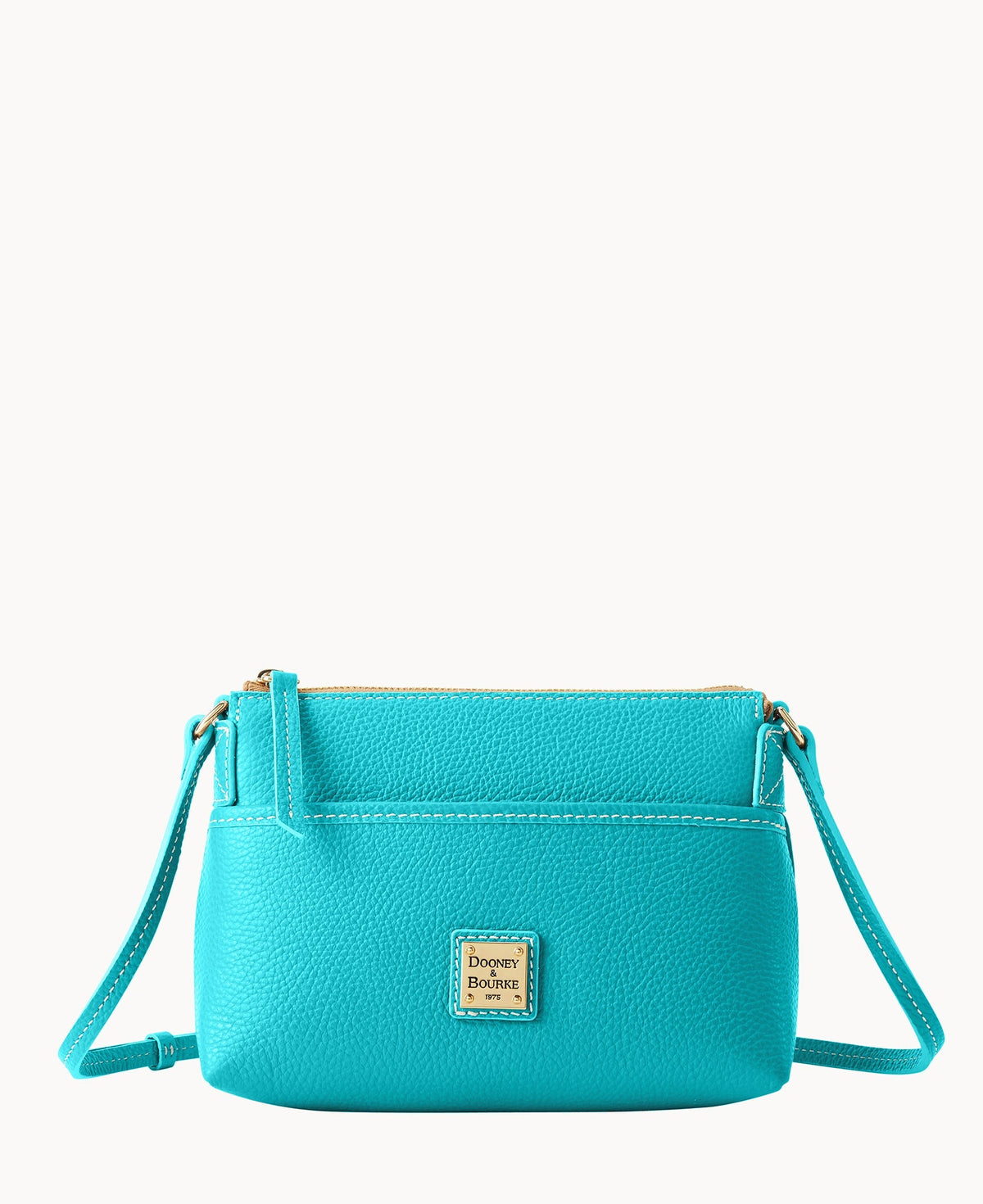 Lucca Leather Ginger Crossbody - Aqua