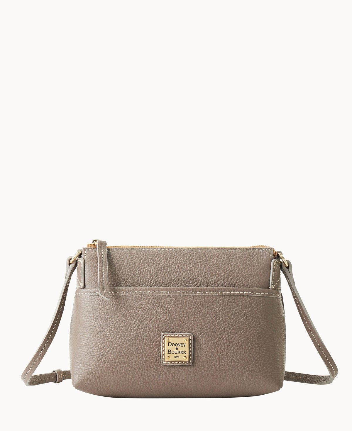 Lucca Leather Ginger Crossbody - Elephant