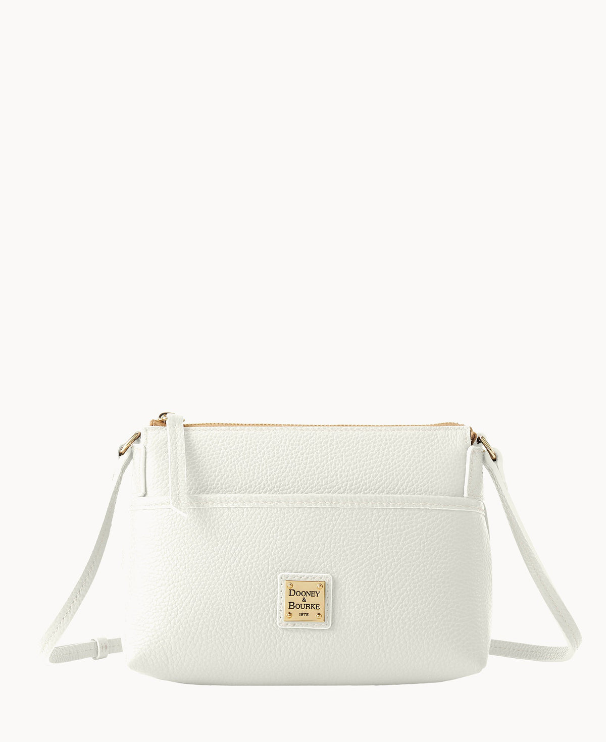 Lucca Leather Ginger Crossbody - White