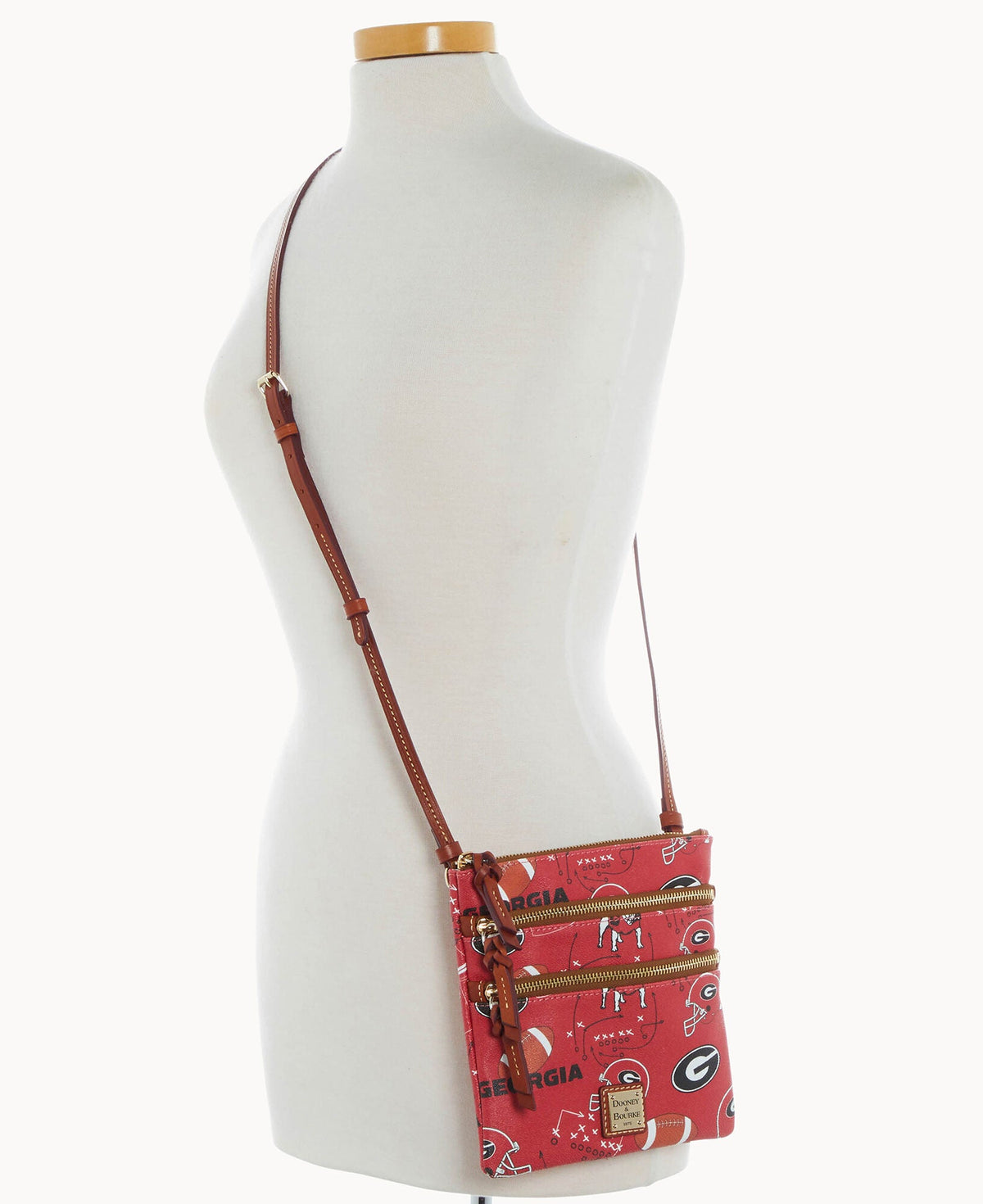 Collegiate University of Georgia Triple Zip Crossbody - Image 4