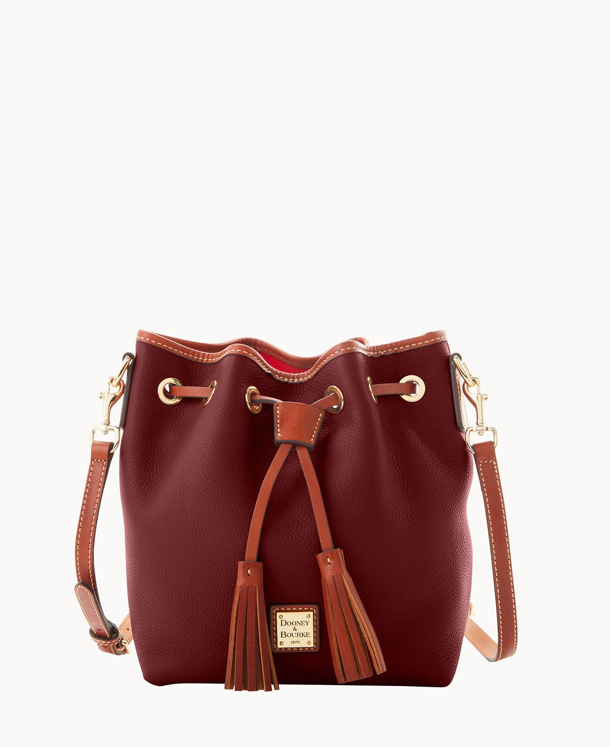 Pebble Grain Aimee Crossbody - Bordeaux