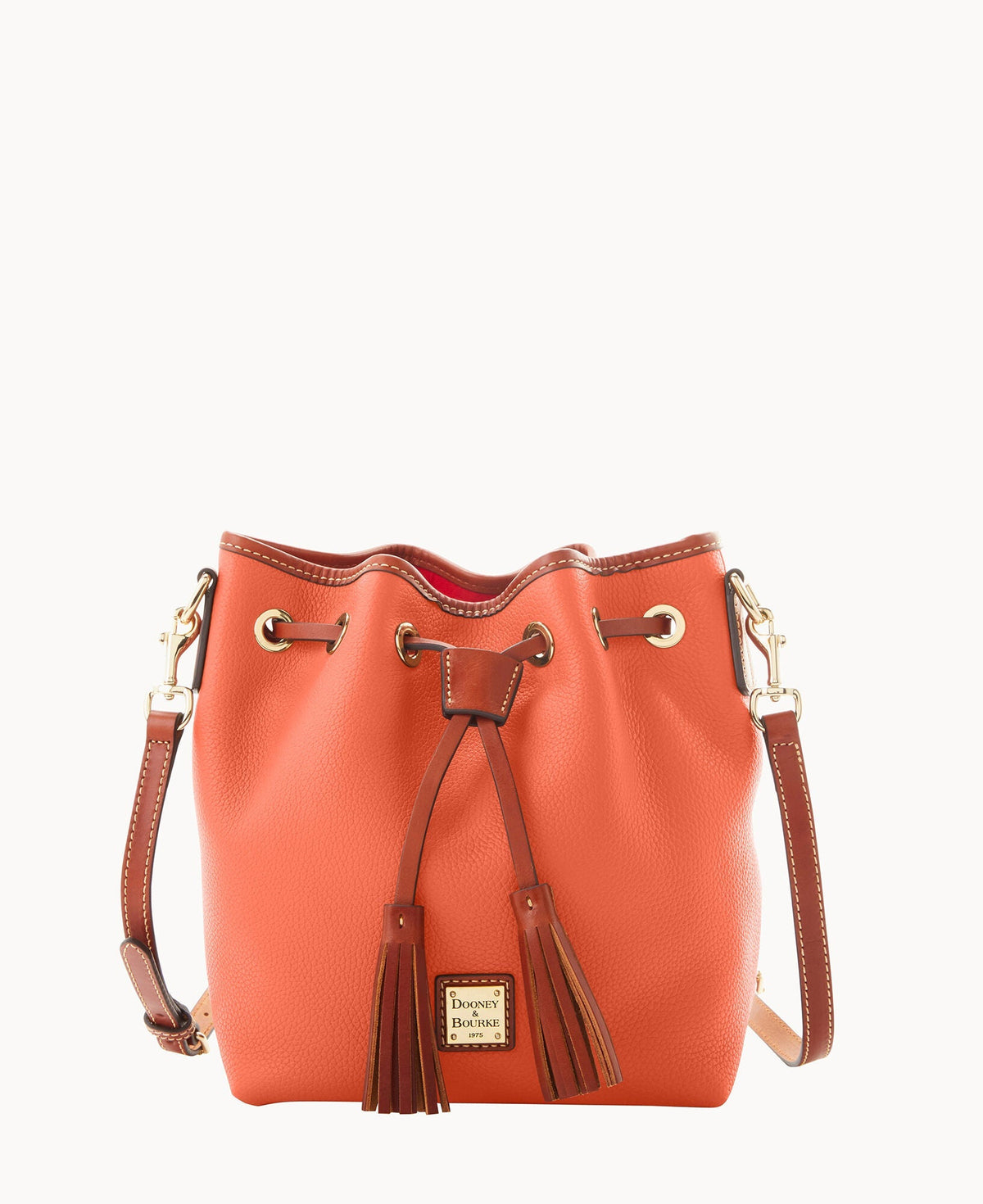 Pebble Grain Aimee Crossbody - Coral
