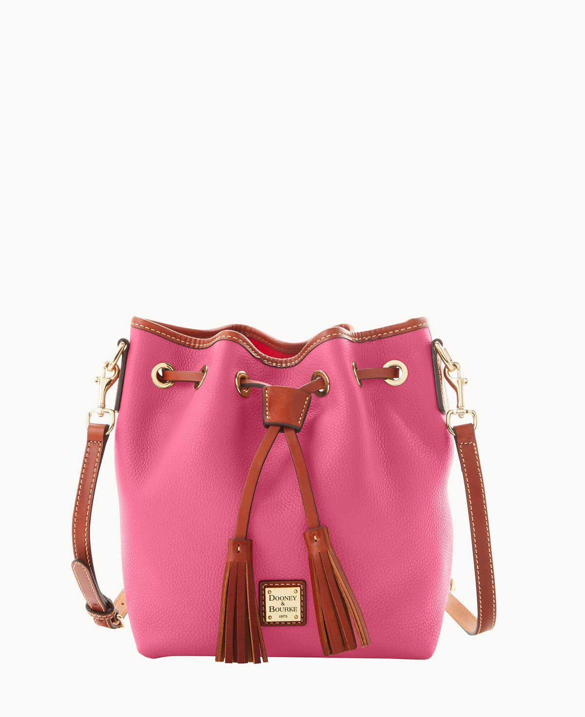 Pebble Grain Aimee Crossbody - Hot Pink