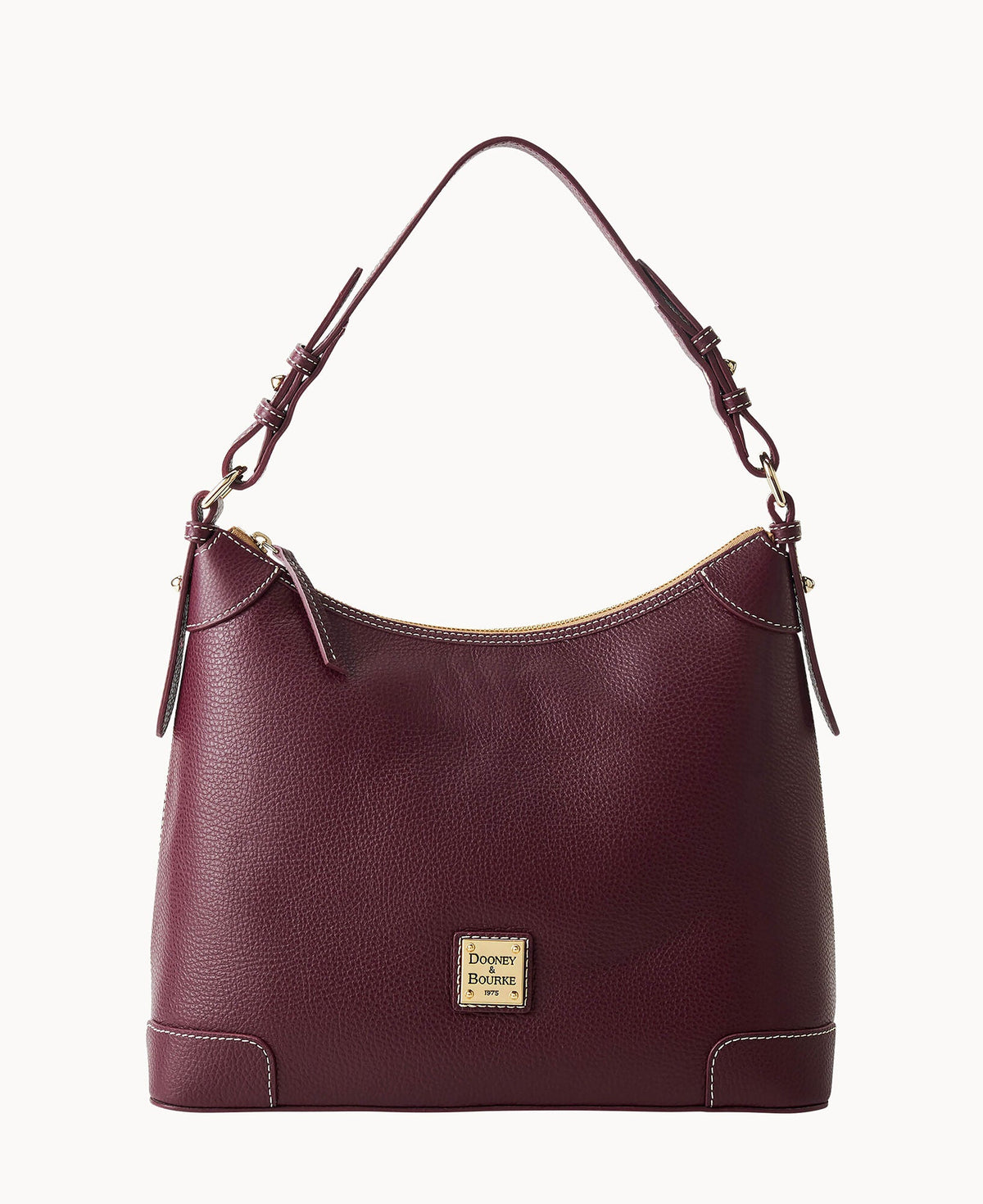 Lucca Leather Hobo - Bordeaux