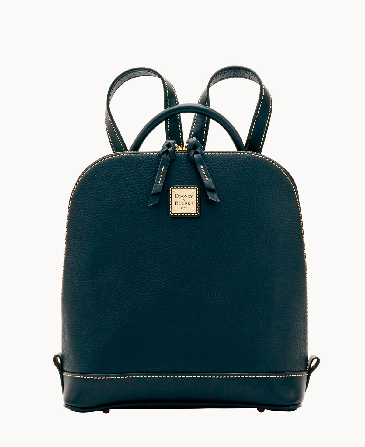 Pebble Grain Zip Pod Backpack - Black Black