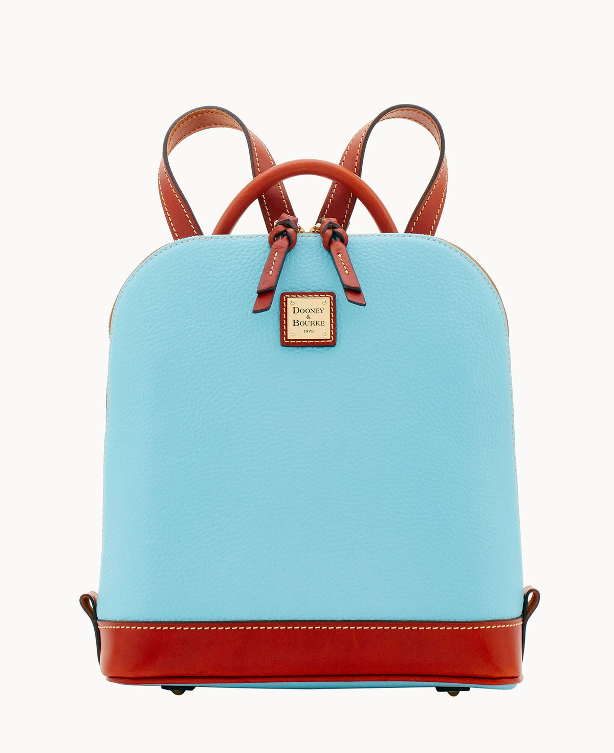 Pebble Grain Zip Pod Backpack - Caribbean Blue