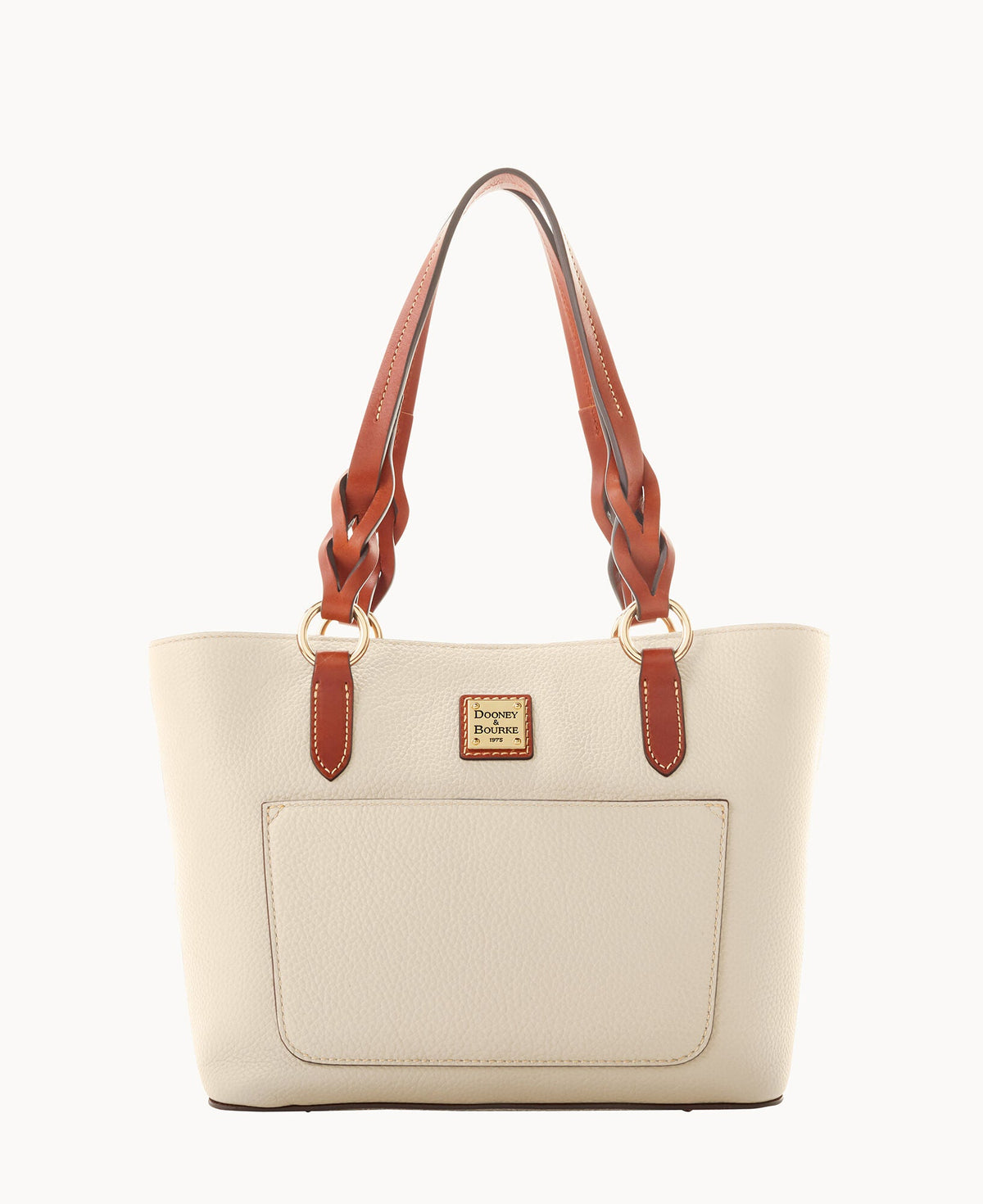 Pebble Grain Small Gretchen Tote - Bone