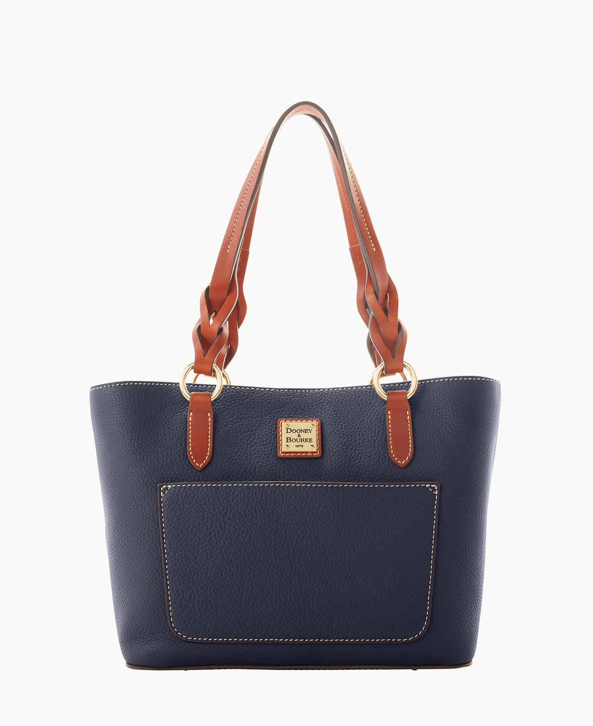 Pebble Grain Small Gretchen Tote - Midnight Blue