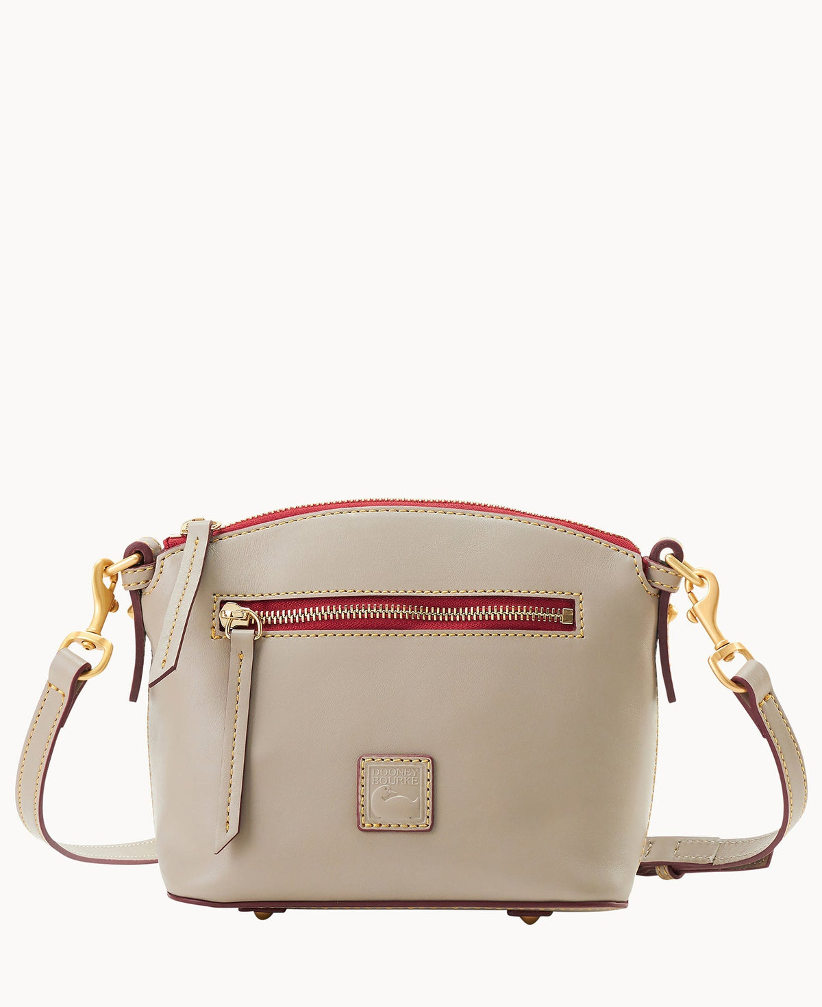 Florentine Domed Crossbody - Light Taupe
