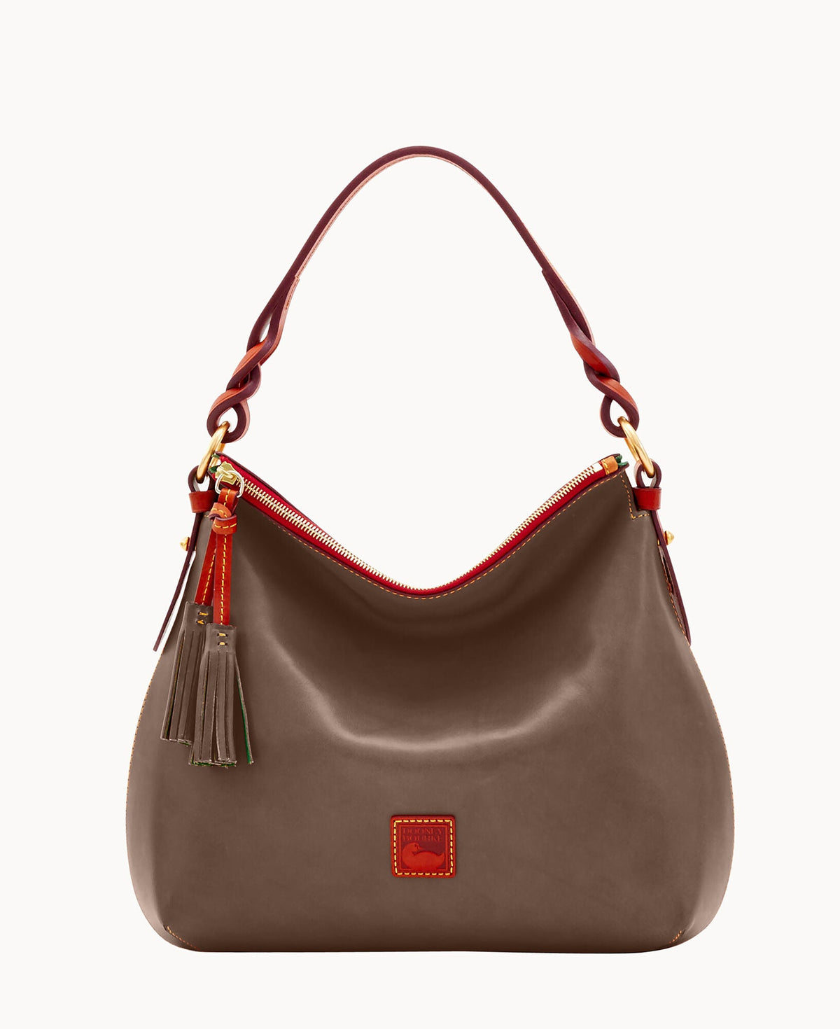 Florentine Twist Strap Hobo - Charcoal