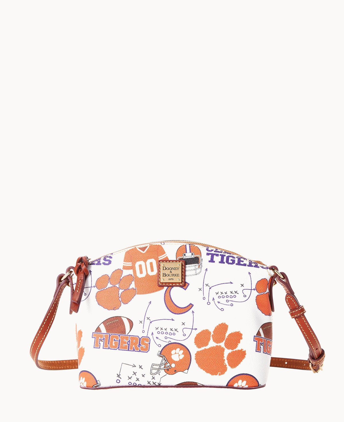 Collegiate Clemson University Suki Crossbody - White Multi