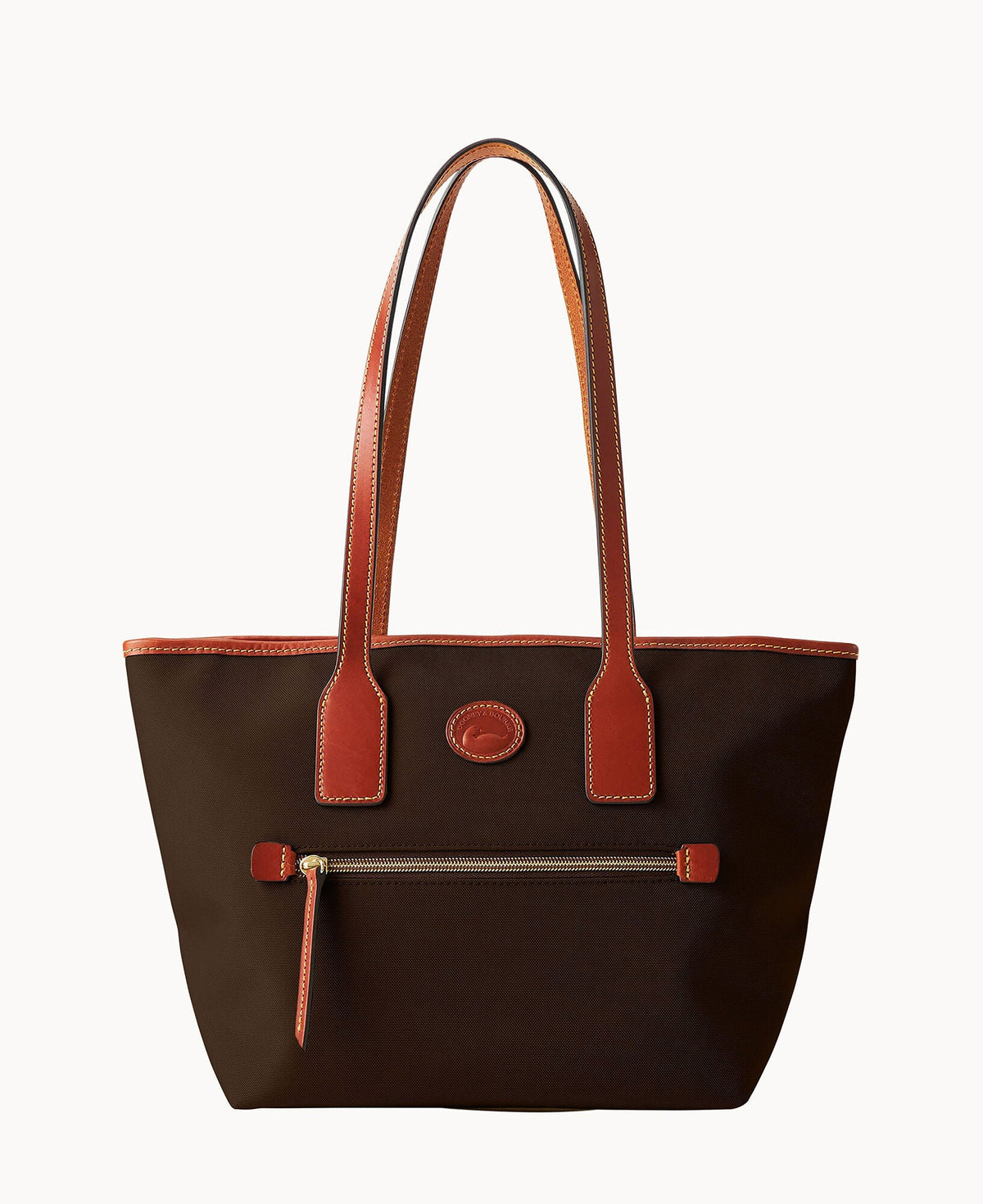 Nylon Small Tote - Brown Tmoro