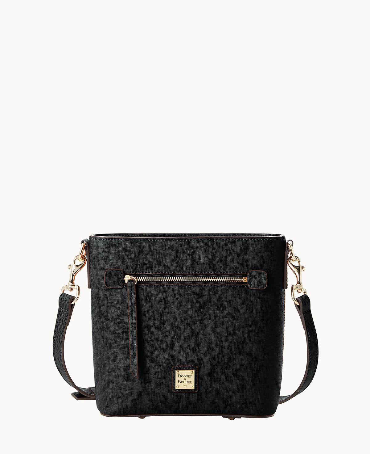 Saffiano Small Zip Crossbody - Brown Tmoro