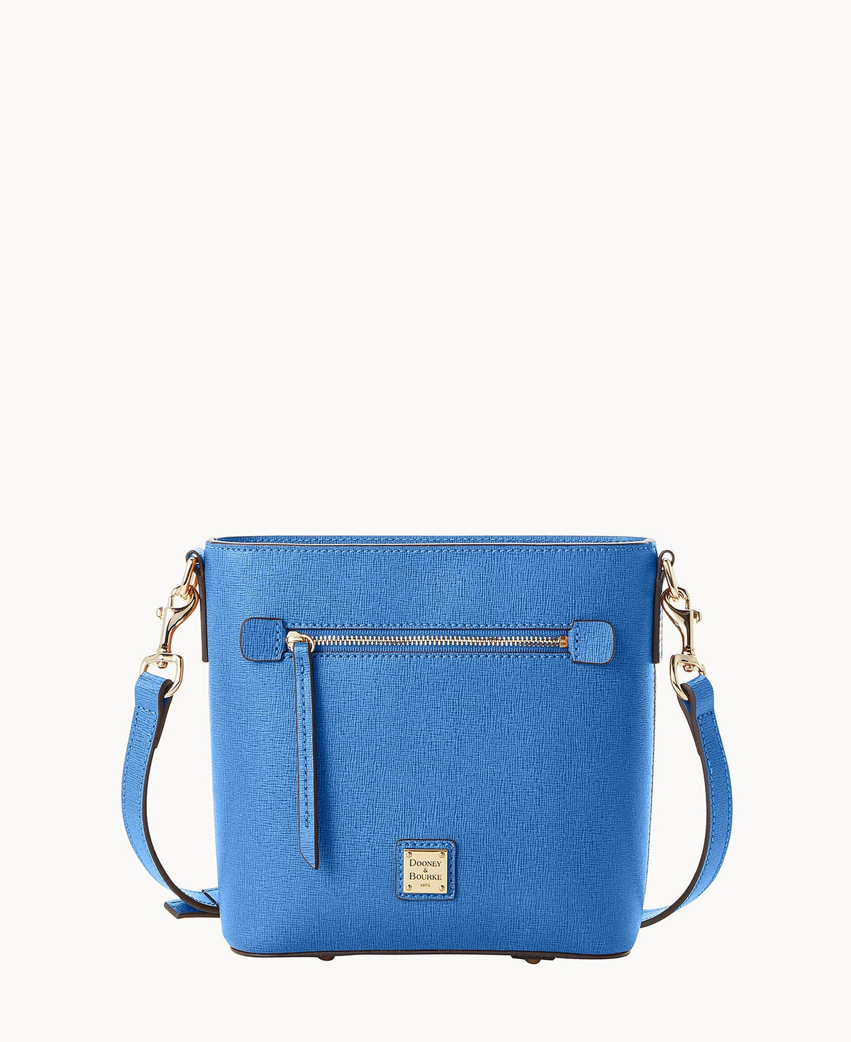 Saffiano Small Zip Crossbody - Azure
