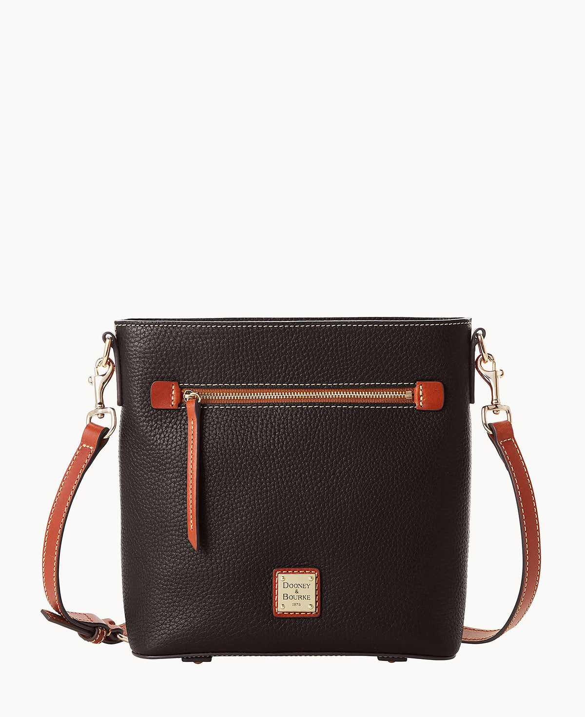 Pebble Grain Zip Crossbody - Brown Tmoro