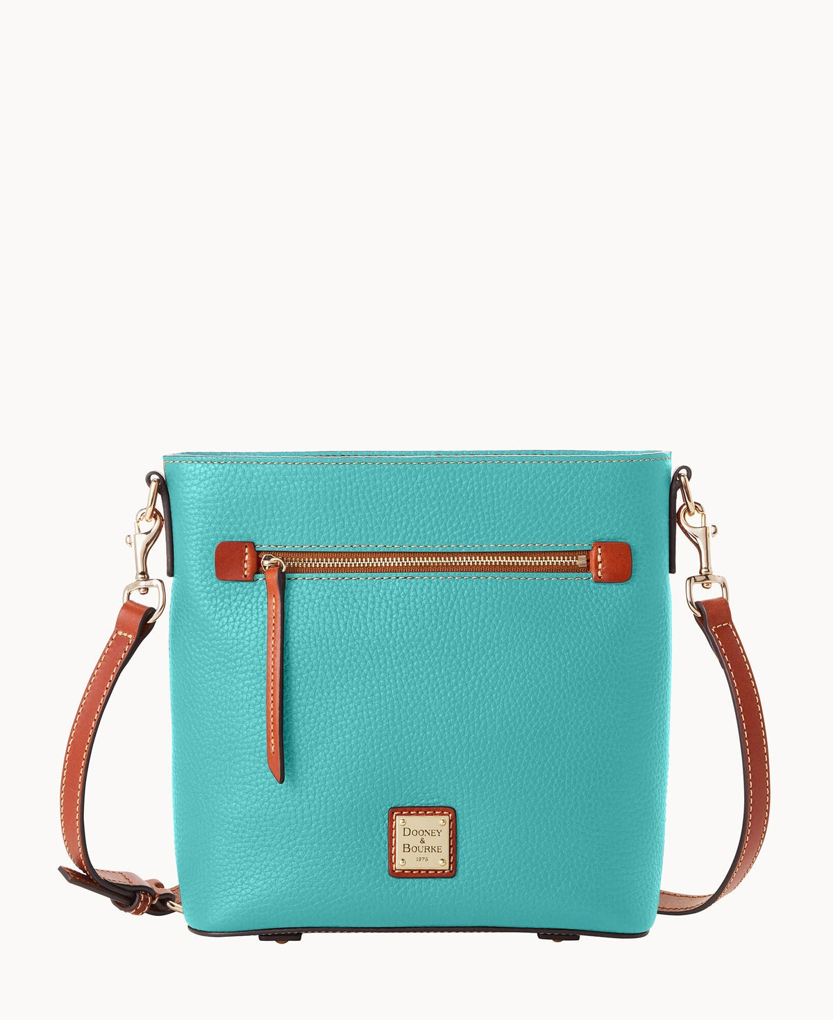 Pebble Grain Zip Crossbody - Spearmint