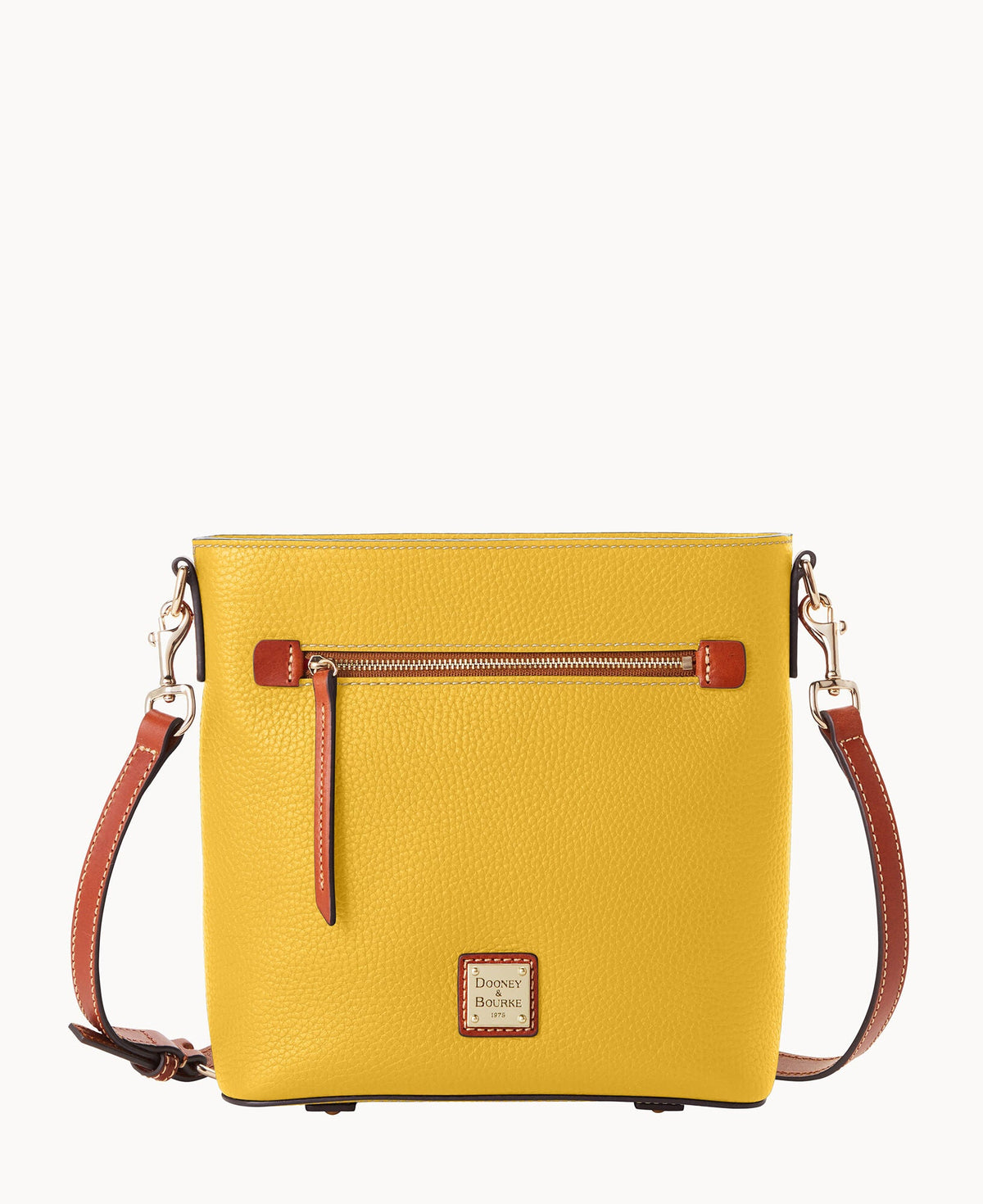 Pebble Grain Zip Crossbody - Dandelion