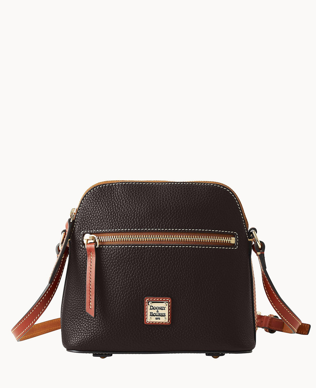 Pebble Grain Domed Crossbody - Brown Tmoro