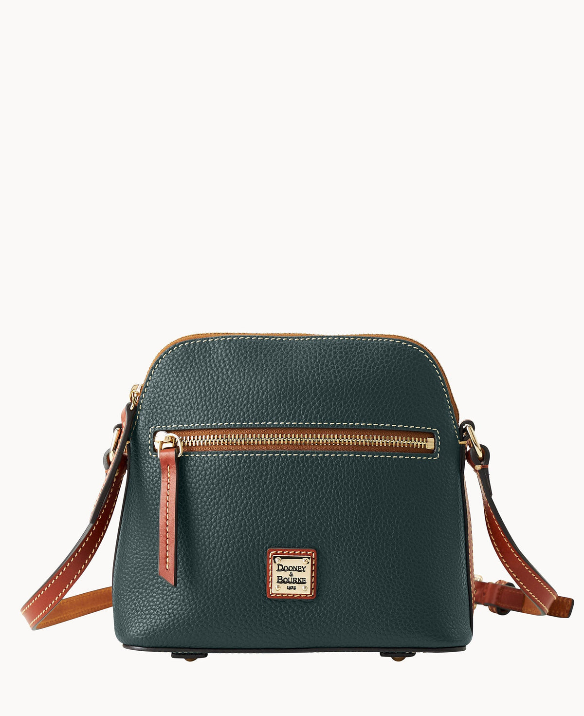 Pebble Grain Domed Crossbody - Forest