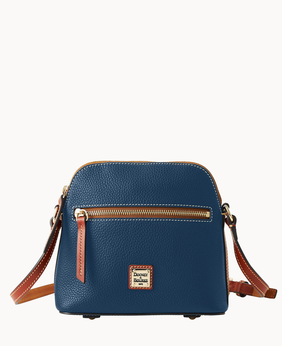 Pebble Grain Domed Crossbody - Jeans