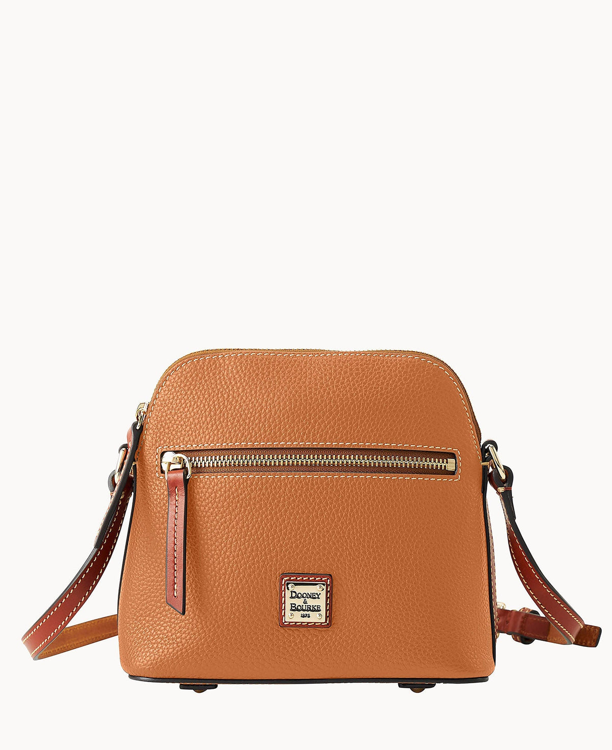 Pebble Grain Domed Crossbody - Sand