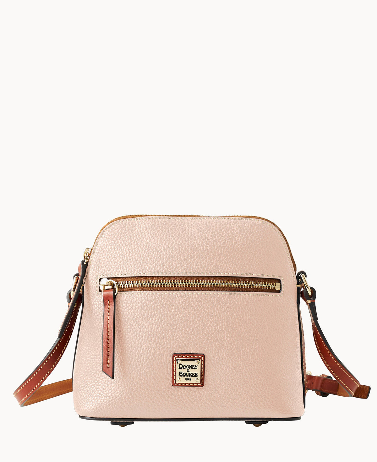 Pebble Grain Domed Crossbody - Blush
