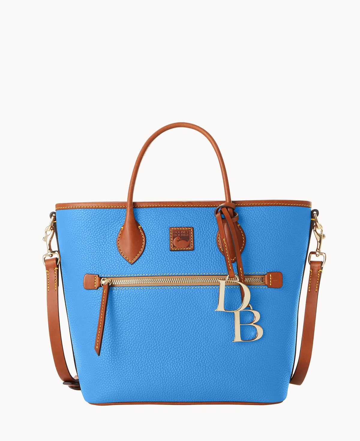 Pebble Grain Handle Tote - Azure