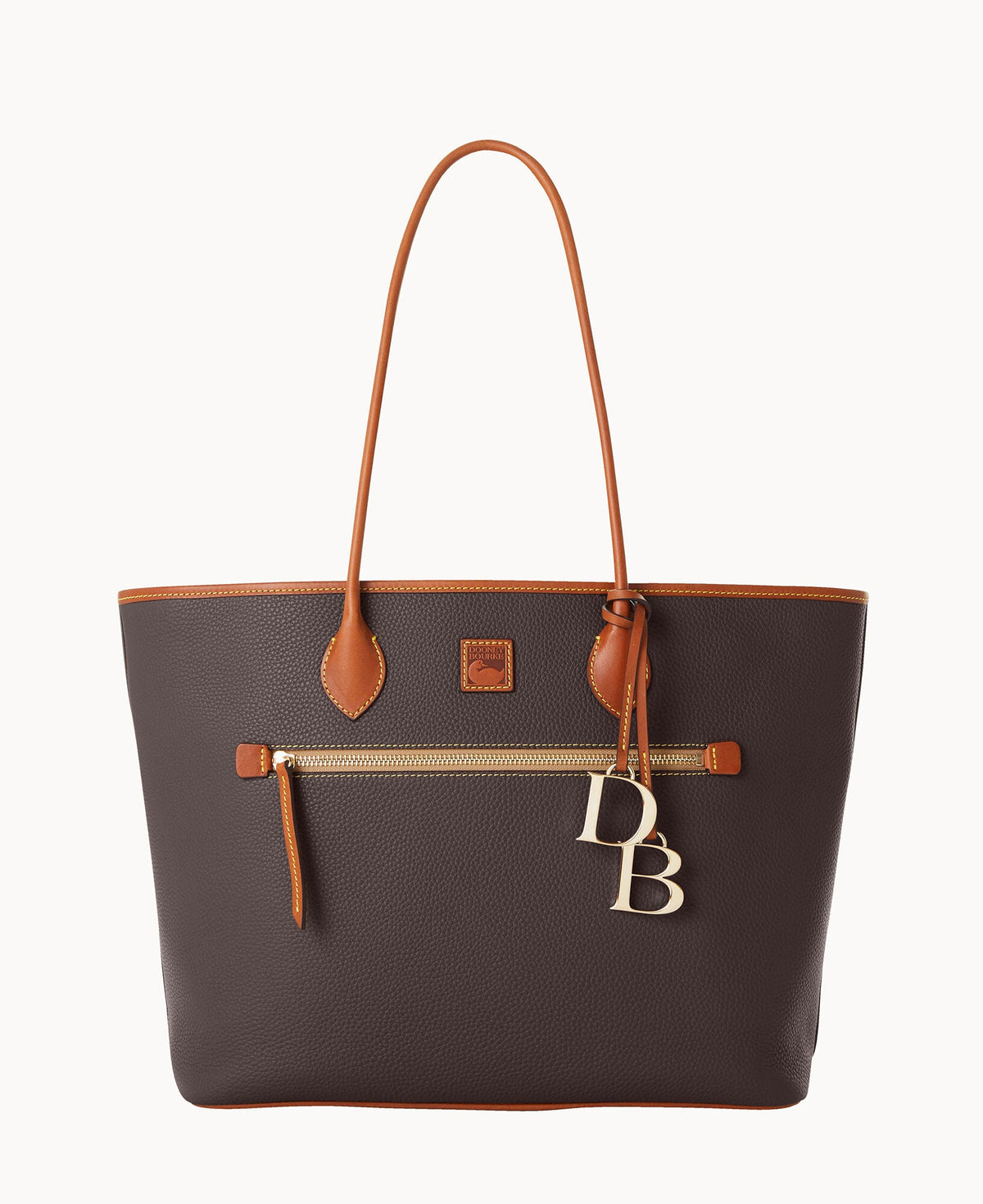 Pebble Grain Large Tote - Brown Tmoro