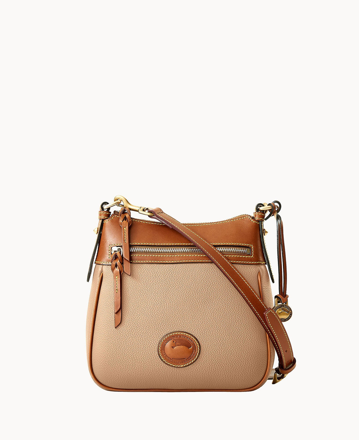 All Weather Leather 3.0 Zip Top Crossbody 23 - Taupe