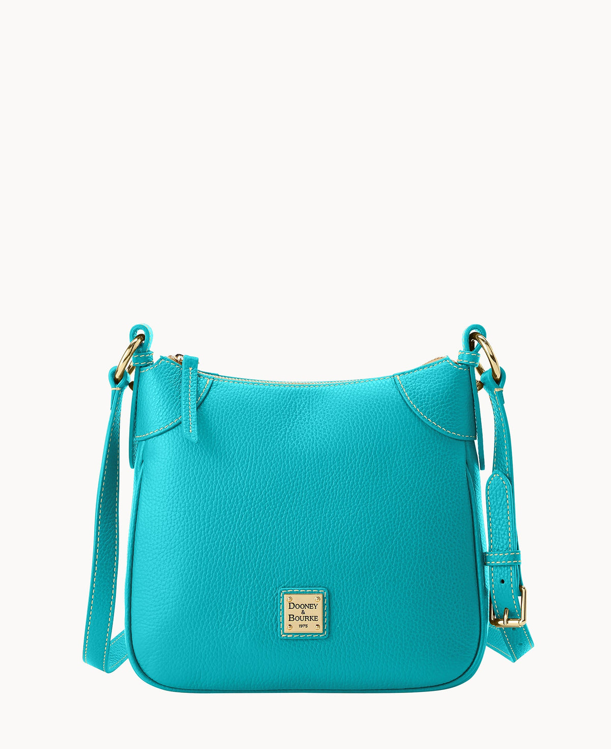 Lucca Leather Crossbody - Aqua