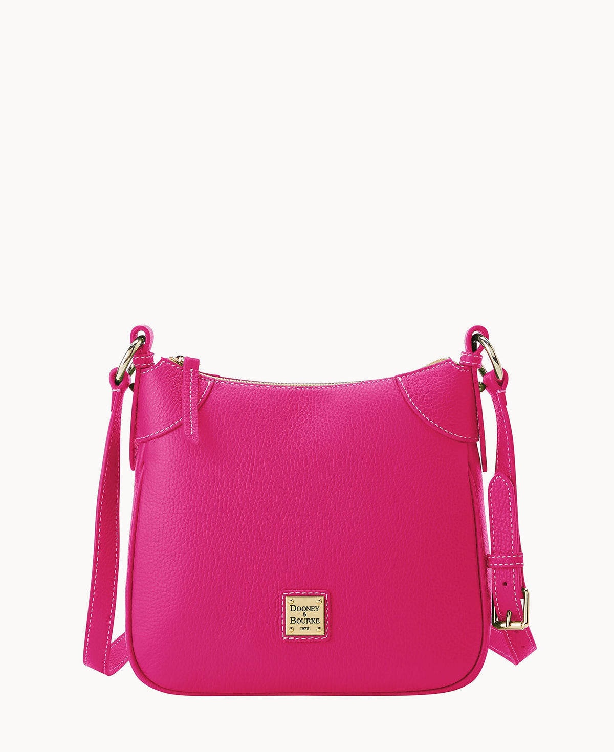 Lucca Leather Crossbody - Fuchsia