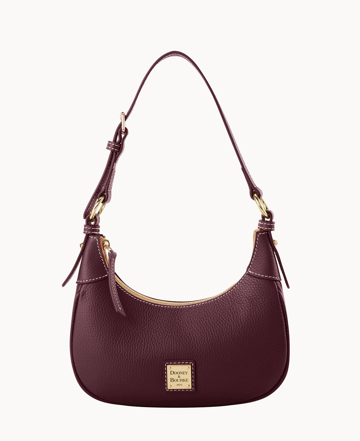Lucca Leather Hobo - Bordeaux