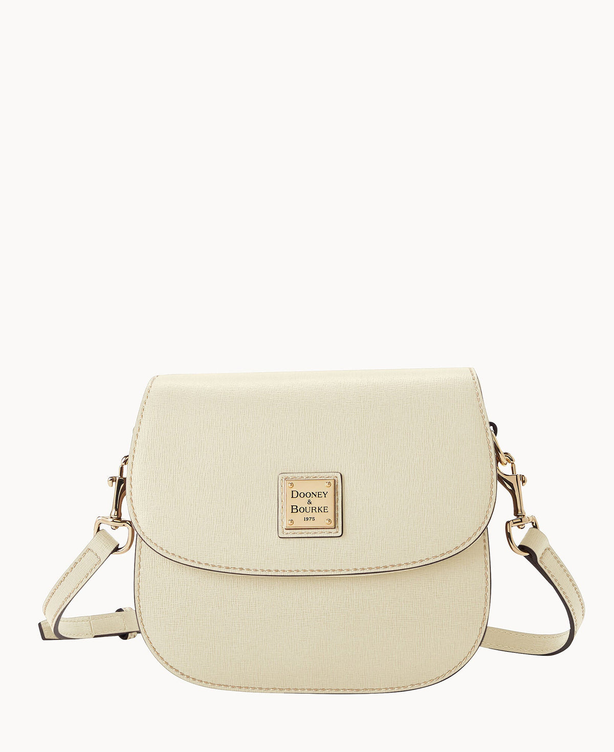 Saffiano Saddle Bag - Bone