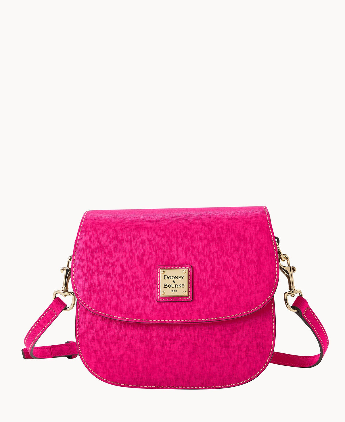 Saffiano Saddle Bag - Fuchsia