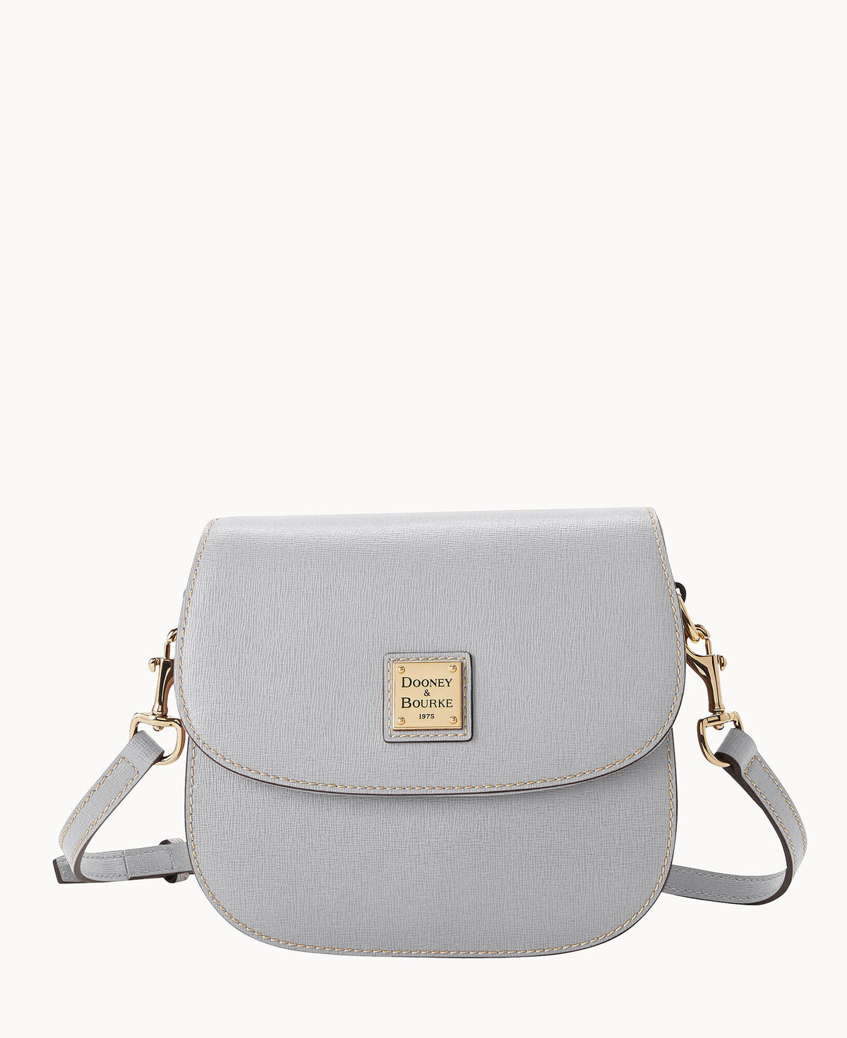 Saffiano Saddle Bag - Grey