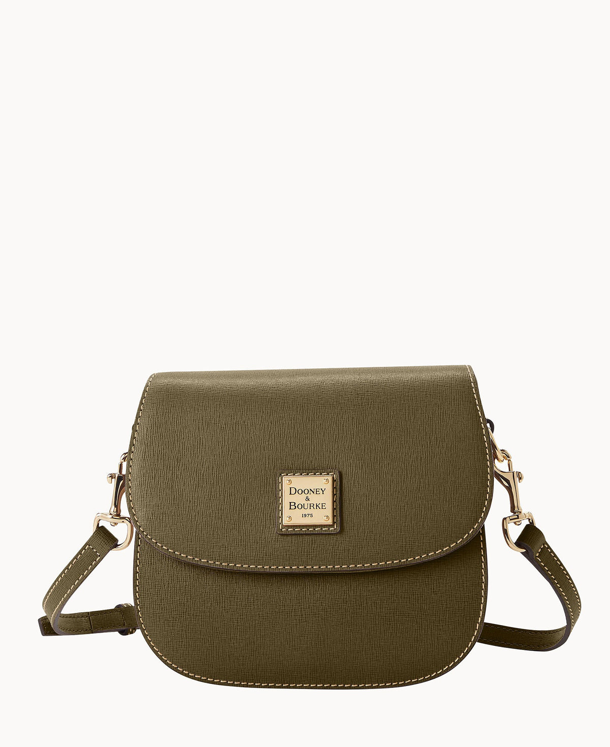 Saffiano Saddle Bag - Olive