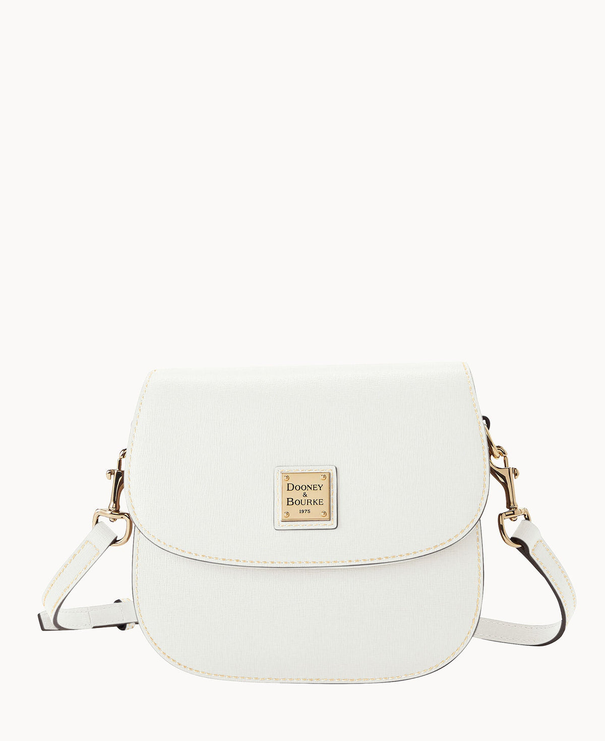 Saffiano Saddle Bag - Off White